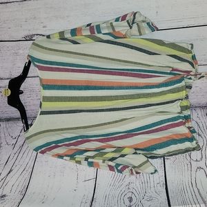 Time and Tru 1/2 sleeve stripped top with tie front